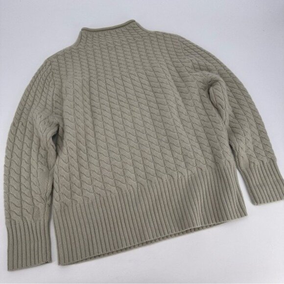 Haven Well Within 100% Cashmere Radiating Cable Knit Roll Neck Sweater Medium - Picture 5 of 5
